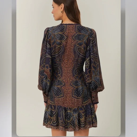FARM Rio Multicolor Paisley Long Sleeve Dress - Picture 4 of 9
